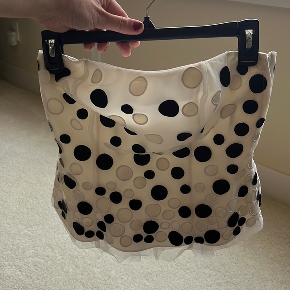 Polka Dot Strapless Toole Corset Top - Picture 5 of 8